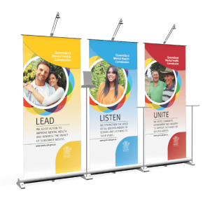 Triple Myriad Banner Stand