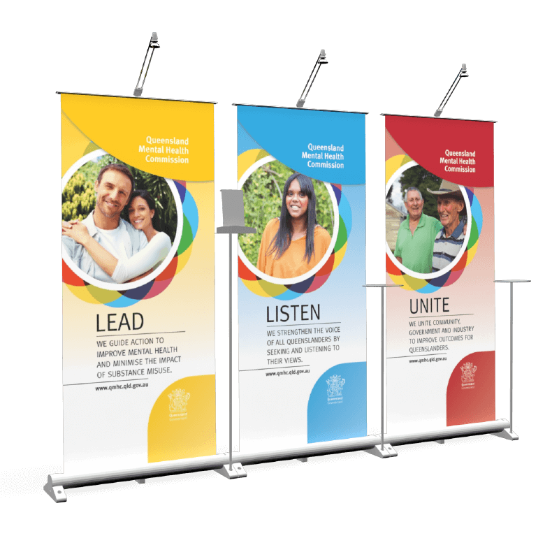 Triple Myriad Banner Stand